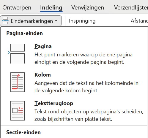 Ontdek het gemak van sectie-einden